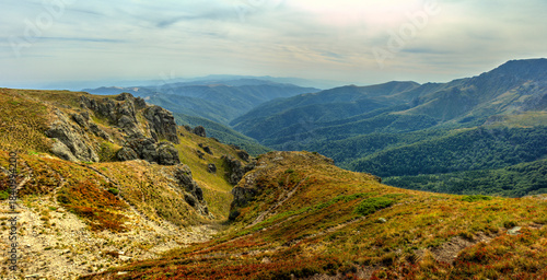 Beautiful landscape in the summer mountain