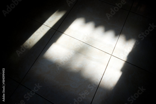 Wallpaper Mural Abstract Sunlight Shadows on Tiled Floor Background Torontodigital.ca