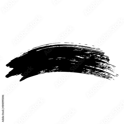 Hand drawn black ink brush strokes for background design use