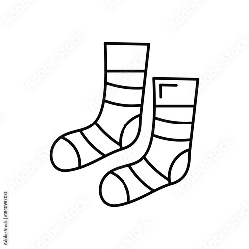 Wool Socks icon clean and modern vector illustration