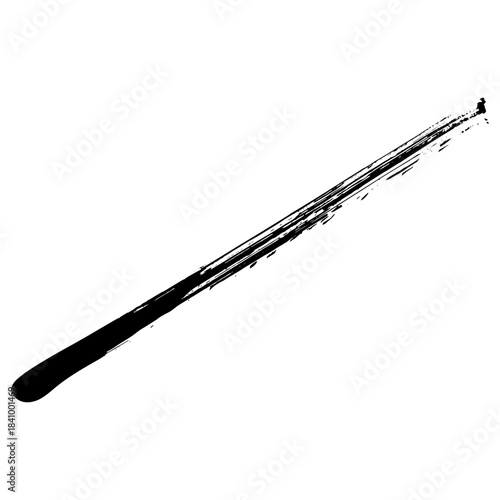 Hand drawn black ink brush strokes for grunge designs