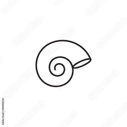 Isolated Grape Snail Shell on White Background