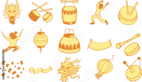 Chinese New Year Celebration Elements
