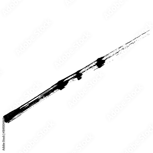 Hand drawn black brush strokes for grunge background use in designs