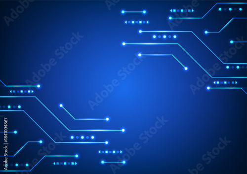 Digital technology circuit background. Futuristic circuit electronic concept. Design for circuit lines network system data computer and cyber virtual.