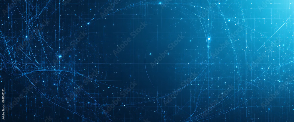 Fototapeta premium Abstract blue background with stars