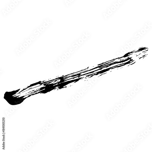 Hand drawn black ink brush strokes for grunge designs and backgrounds