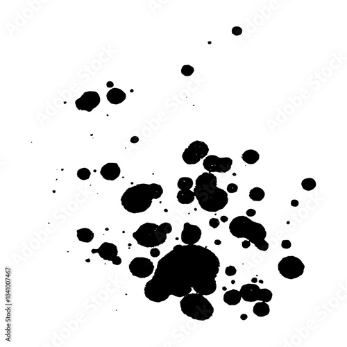 Hand drawn black Black ink brush strokes for grunge backgrounds
