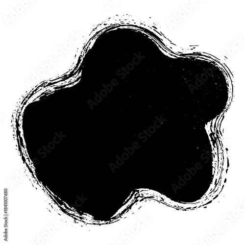 Hand drawn black ink brush strokes for grunge themed backgrounds