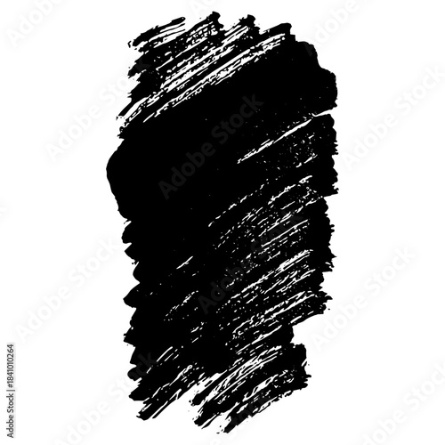 Hand drawn black ink brush strokes for grunge style designs