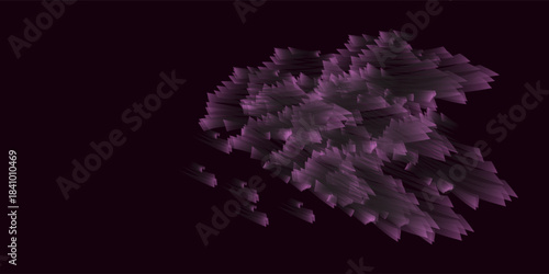 Abstract pink with black digital 3d glitch effect. Screen techy texture. Dispersion background.