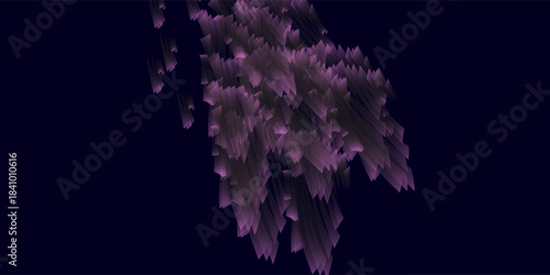 Abstract pink with black digital 3d glitch effect. Screen techy texture. Dispersion background.