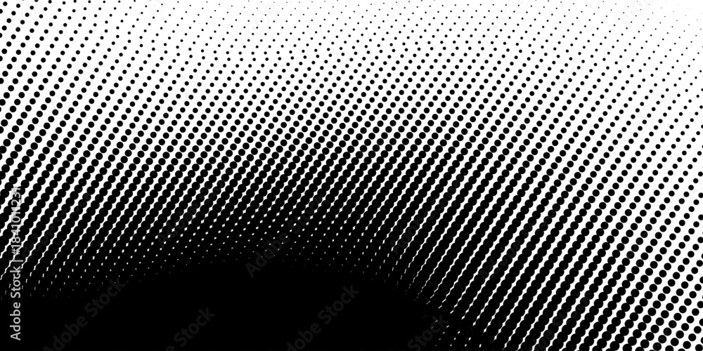 Fototapeta premium Dotted gradient halftone background. Horizontal seamless dots pattern in pop art style. Abstract modern stylish texture. Vector illustration.