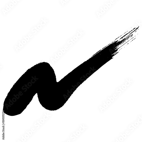 Hand drawn black brush strokes for creative design backgrounds