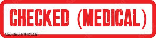 Medical checkup confirmation transparent image stamp graphic for health records and administrative use