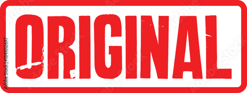 Transparent image of a red stamp with the word ORIGINAL in white letters