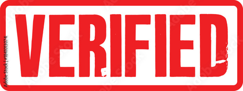 Authentic Red Verified Stamp Graphic Design Transparent image for Digital Approval