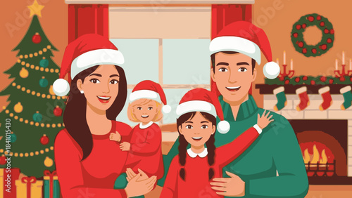 santa claus and christmas tree