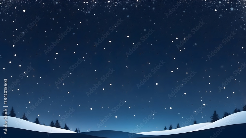 Naklejka premium Winter Night Sky
