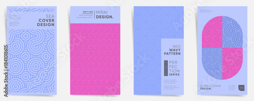 Modern Abstract Cover Design Set. Geometric Waves, Bold Minimal Panels and Contemporary Graphic Layouts for Trendy Visual Branding
