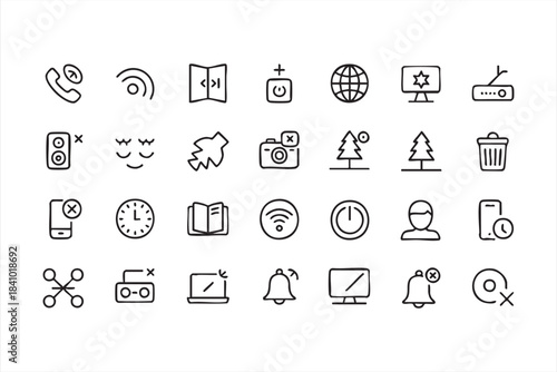 Technical Problem and Device Notification Line Symbol Set