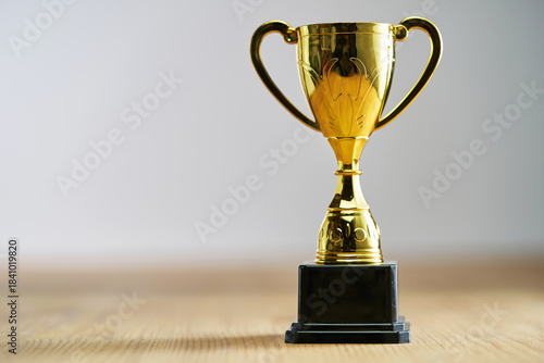  trophy on the wooden table