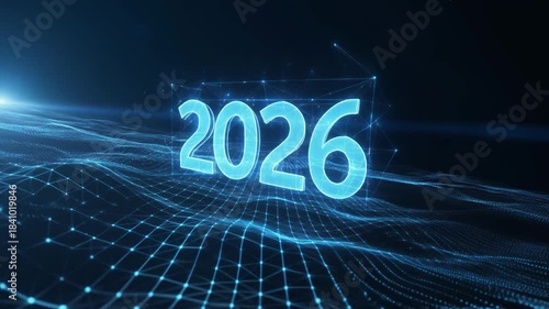 abstract motion background happy new year 2026