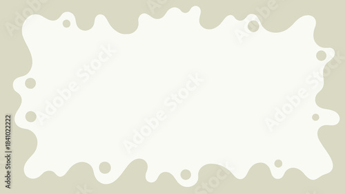 Creamy Splatter Vector Frame for Creative Design - Abstract Fluid Border Illustration