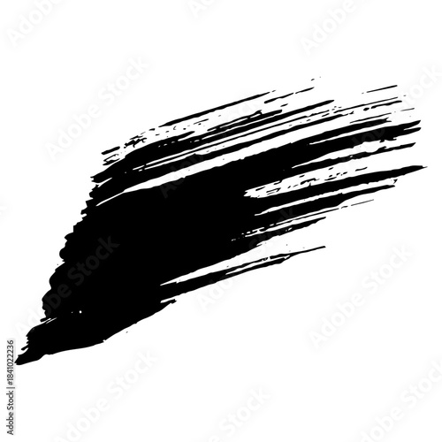 Hand drawn black brush strokes for grunge themed designs