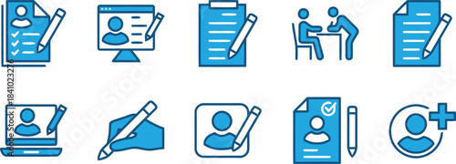 user, line, editing, different, profile, style, blue, related, title:, pending, color, pattern, visual, creative, stock, line blue, document, resume, application, hiring, interview, computer, laptop, 