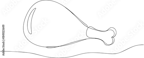 Abstract black and white line of a snail line snail