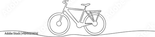 Minimalist Line Art Bicycle Drawing for Eco Friendly Transport and Leisure Activities