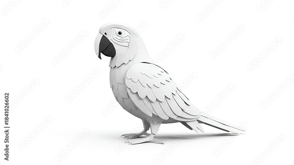 Fototapeta premium parrot on white background