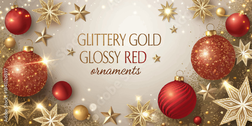 Christmas Glamorous Christmas Vector Design with Glittering Accents, Evoking a Luxurious and Festive Holiday Feel.