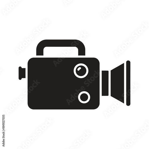 Video camera icon design concept representing wedding photography cinematography event recording memory keepsake