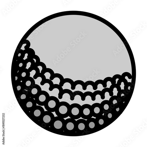 Golf Ball Vector Filled Icon Design
