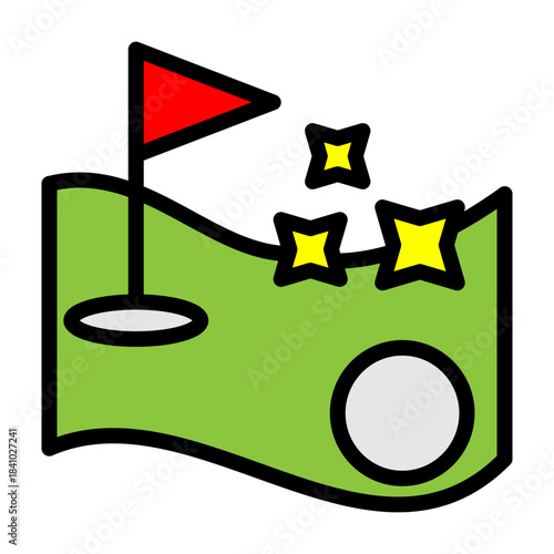 Fairway Vector Filled Icon Design