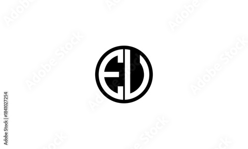 EU initial letters logo or EU Monogram logo