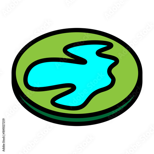 Sand Bunker Vector Filled Icon Design