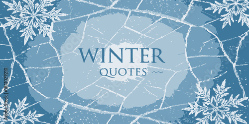 An icy cracked glass-style Christmas border using transparent textures, frost details, snow accents, and cool festive elements in a sleek winter design.