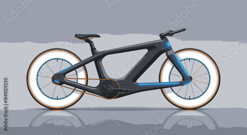 A cutting-edge, minimalist electric bicycle concept showcasing innovative design and advanced technology for sustainable urban transportation.