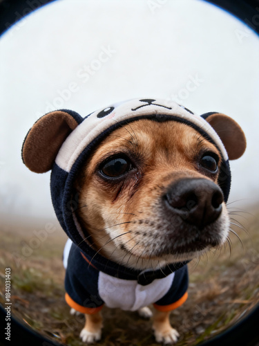 Reluctant Puppy Wearing Adorable Outfit