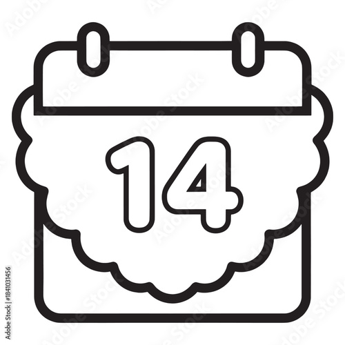 Valentine calendar date February 14