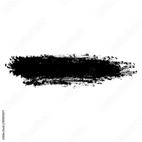 Hand drawn black ink brush strokes for creative design backgrounds