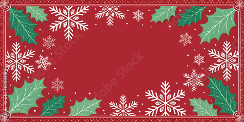 Christmas Traditional Christmas vector background with a bright, joyful atmosphere, featuring classic holiday elements for festive greetings and decor.