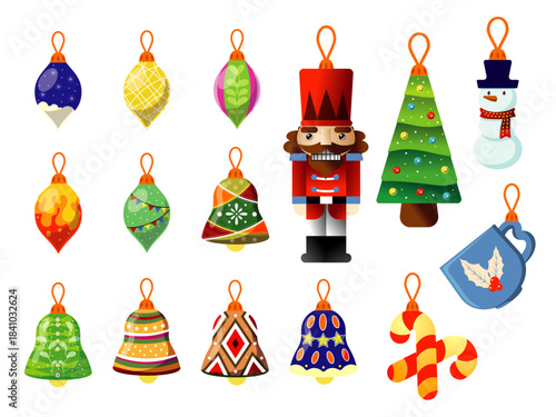 キラキラ輝くクリスマスのオーナメントコレクション