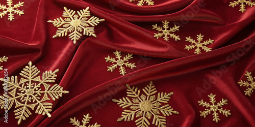 Christmas Velvet-textured red background with subtle gold accents, offering a luxurious and warm feel for festive Christmas and holiday designs.