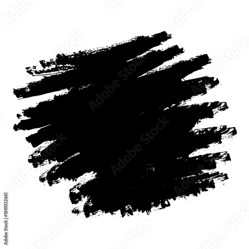 Hand drawn black brush strokes for grunge themed designs