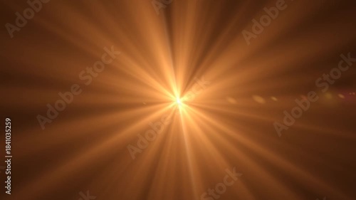 Optical lens flare effect and cinematic animation