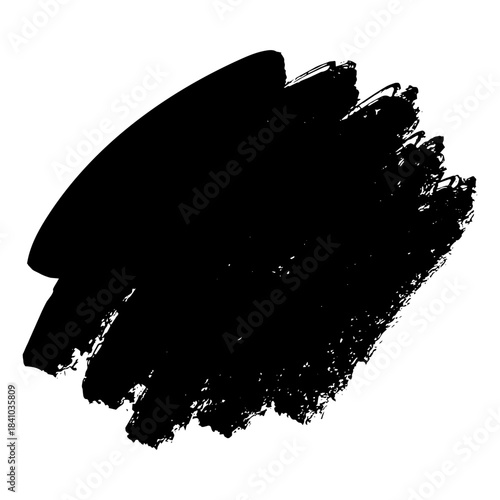Hand drawn black ink brush strokes for text backgrounds